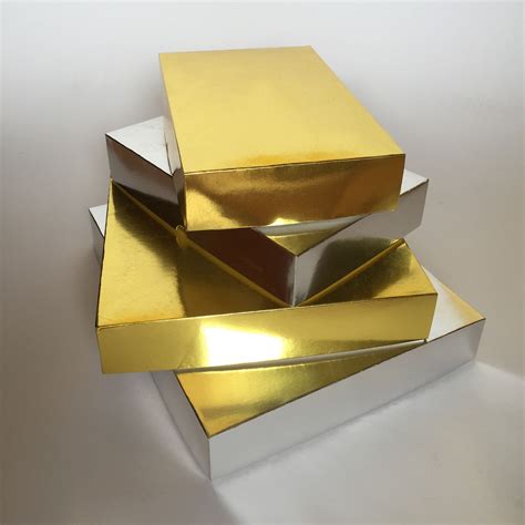 metallic gold box cardboard 6xx|Amazon.com: Gold Storage Boxes.